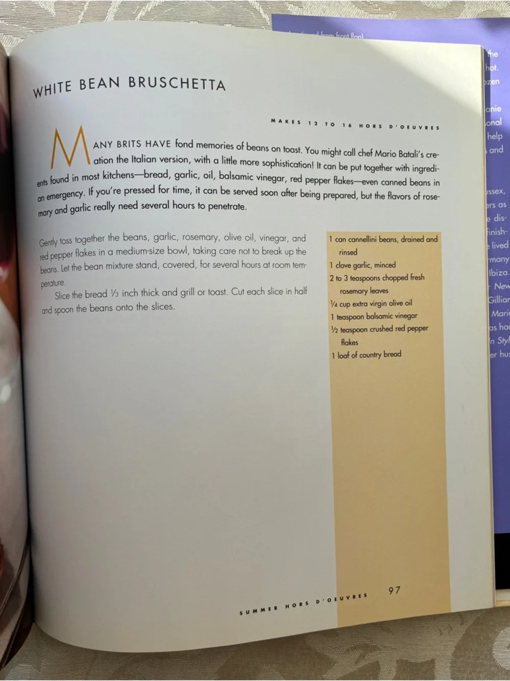 Hors d’Oeuvres by Gillian Duffy Hardcover Cookbook